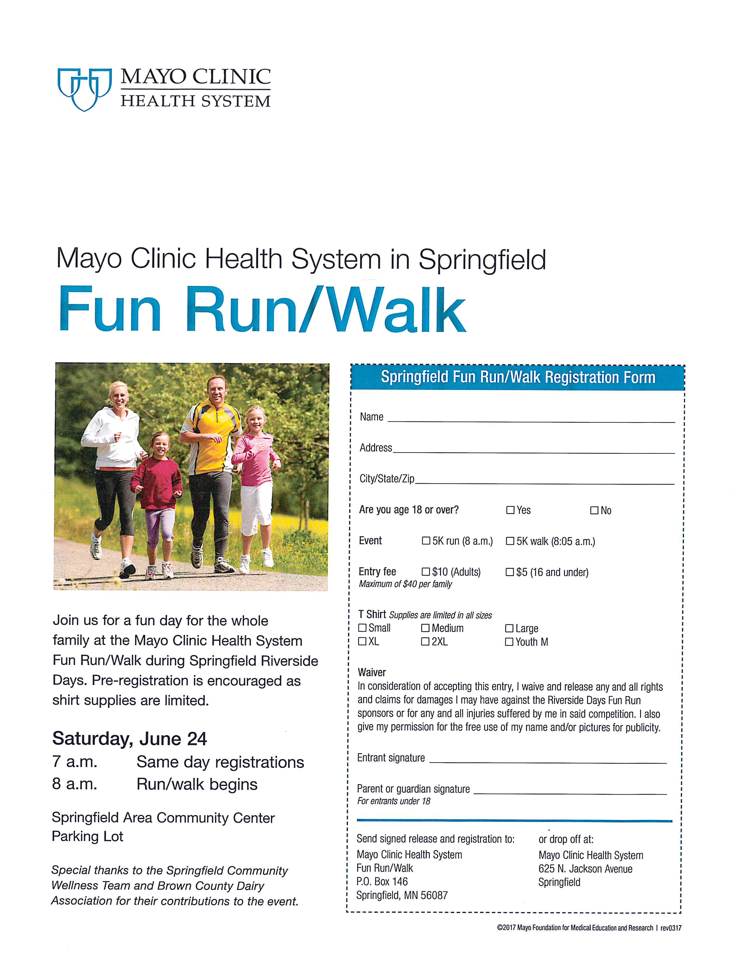 Mayo Clinic Health System In Springfield 5k Fun Run Walk
