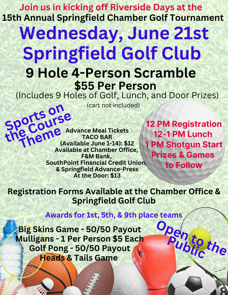 Chamber Golf Tournament Springfield Minnesota Chamber of Commerce